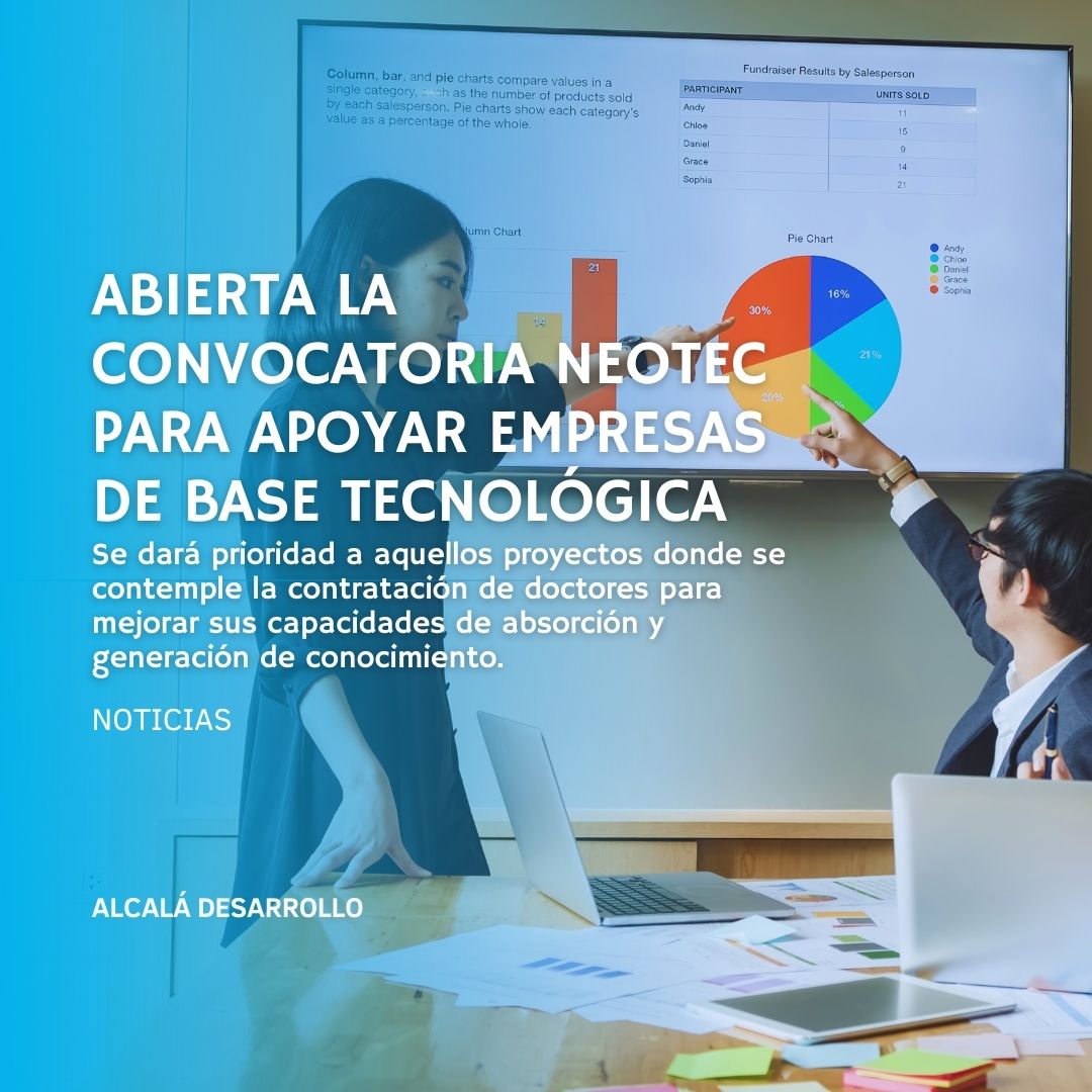 En este momento estás viendo Abierta la convocatoria NEOTEC para apoyar a empresas de base tecnológica